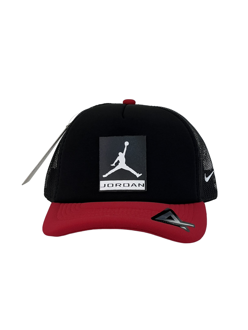 Boné Trucker Nike Jordan - Cor Preto & Vermelho Logo Original