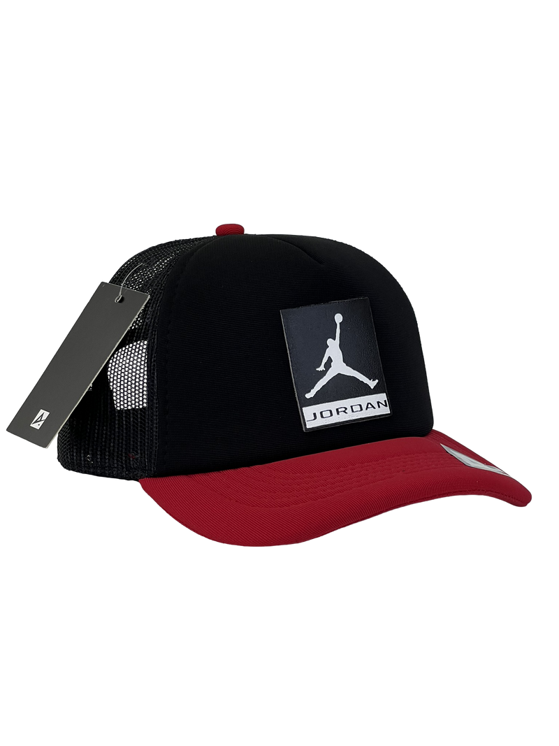 Boné Trucker Nike Jordan - Cor Preto & Vermelho Logo Original