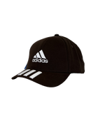 Boné Casual Adidas Basic Listras - Cor Marrom Logo Branco