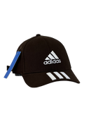 Boné Casual Adidas Basic Listras - Cor Marrom Logo Branco