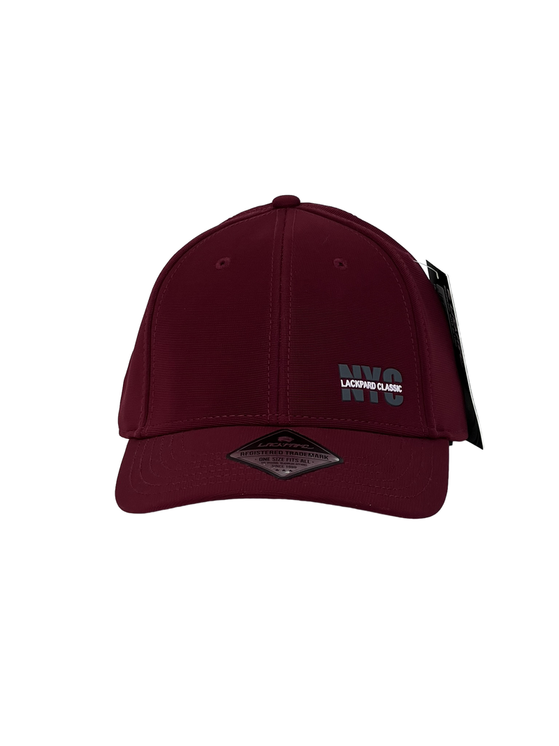 Boné Casual Lackpard NYC - Cor Vinho Logo Cinza