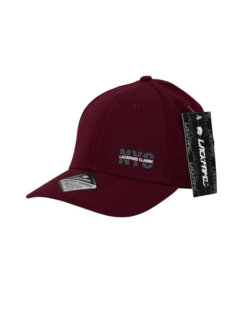 Boné Casual Lackpard NYC - Cor Vinho Logo Cinza