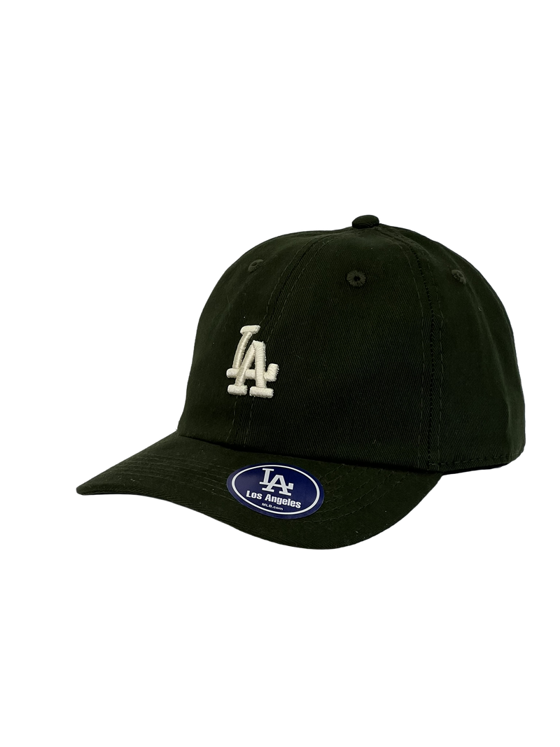 Boné Urbano Los Angeles LA - Cor Verde Militar Logo Amarelado