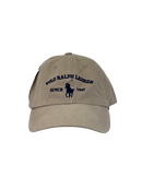 Boné Casual Polo Wear Classic - Cor Bege Logo Azul