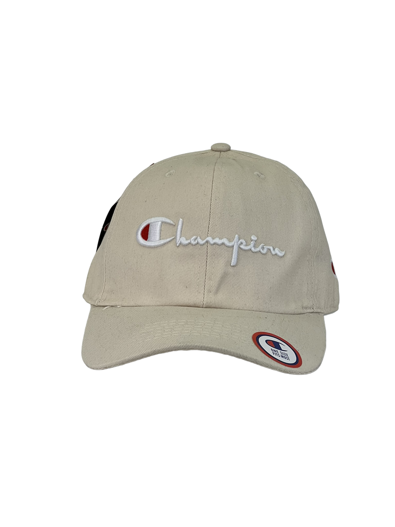Boné Casual Champions Classic - Cor Bege Logo Branco