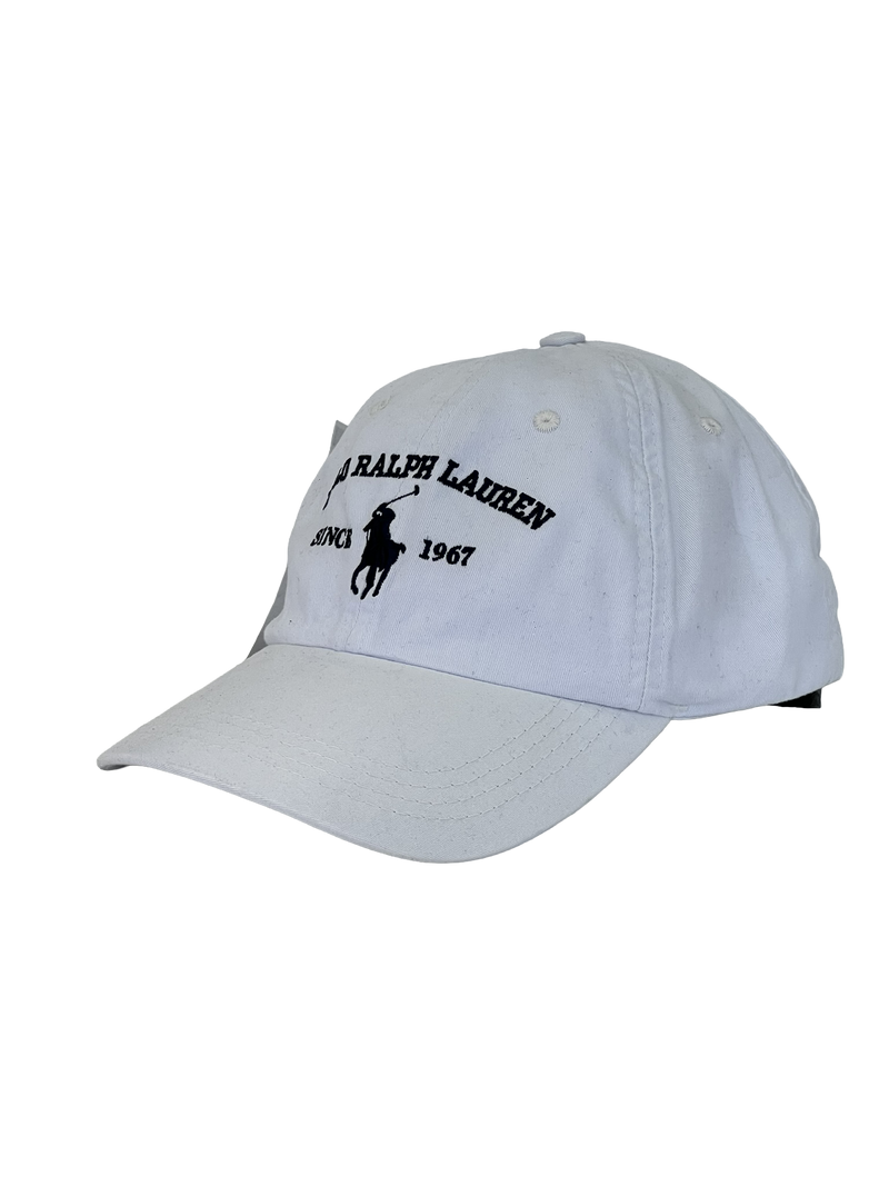 Boné Casual Polo Wear Classic - Cor Branco Logo Preto