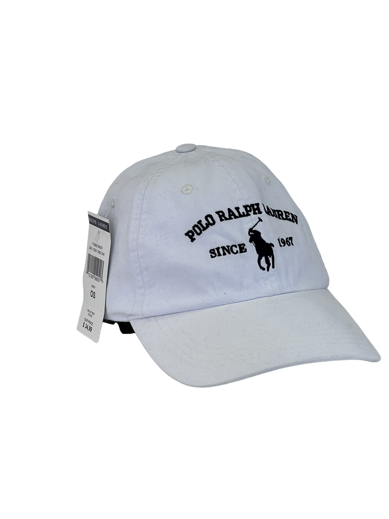 Boné Casual Polo Wear Classic - Cor Branco Logo Preto