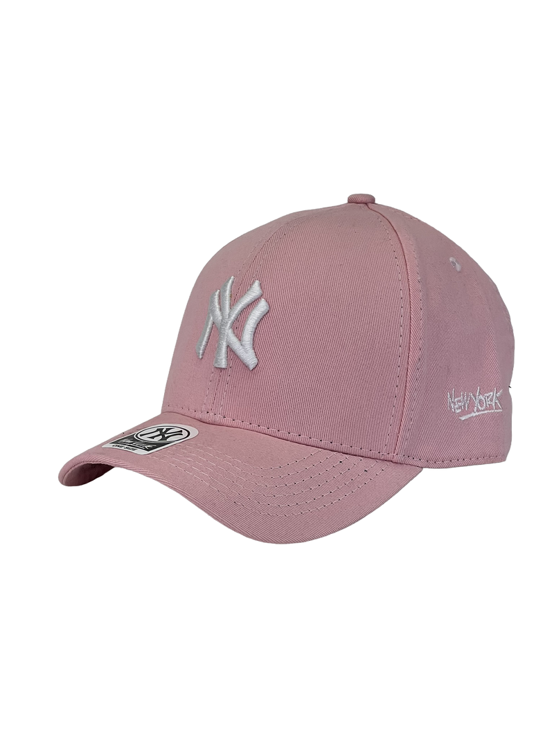 Boné Urbano New York Yankees Classic - Cor Rosa Logo Branco