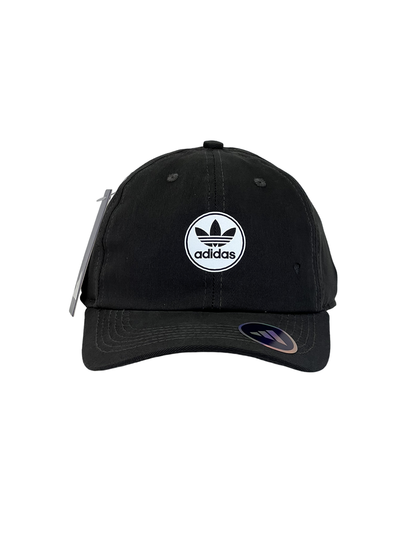 Boné Casual Adidas Circle - Cor Preto Logo Branco