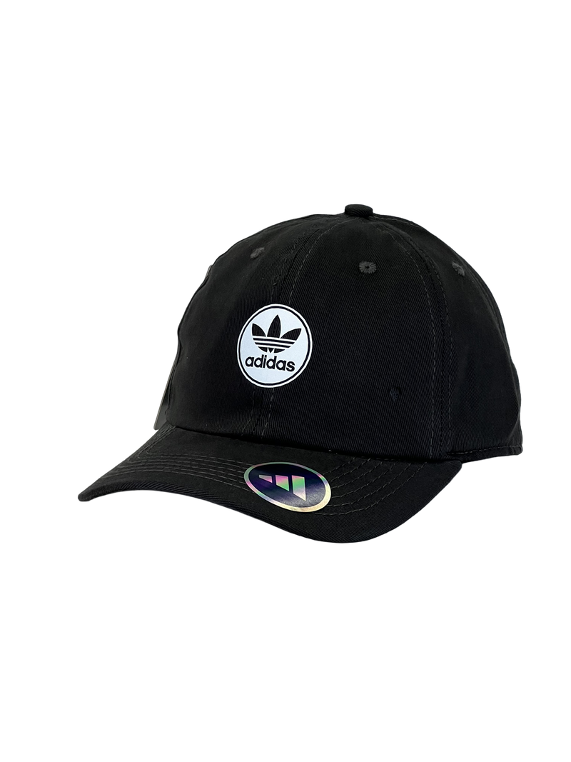 Boné Casual Adidas Circle - Cor Preto Logo Branco