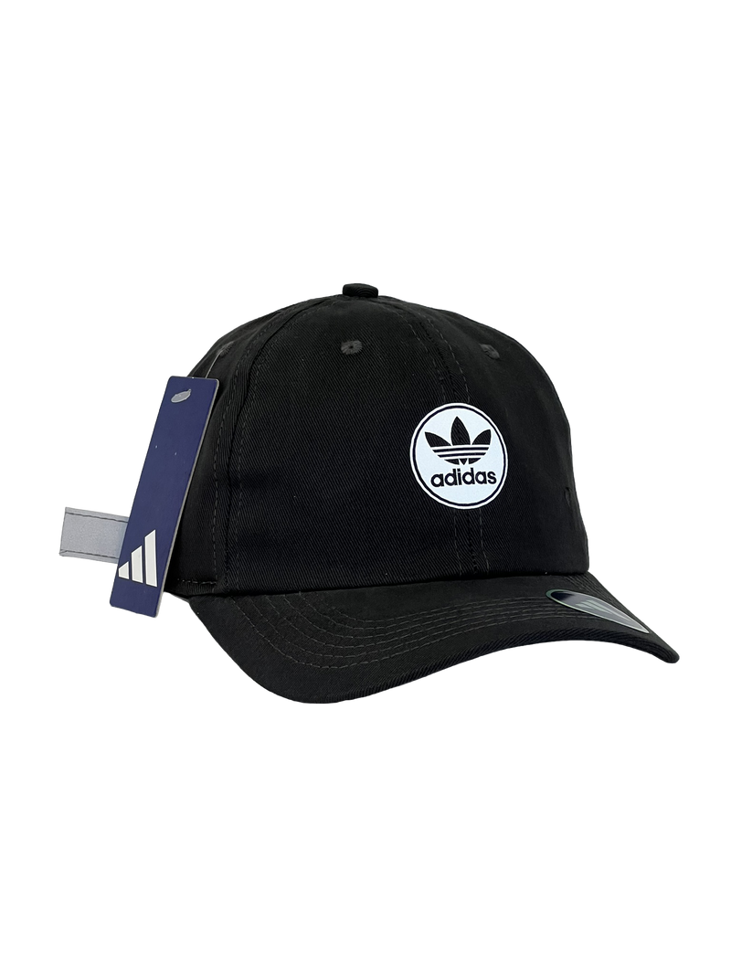 Boné Casual Adidas Circle - Cor Preto Logo Branco