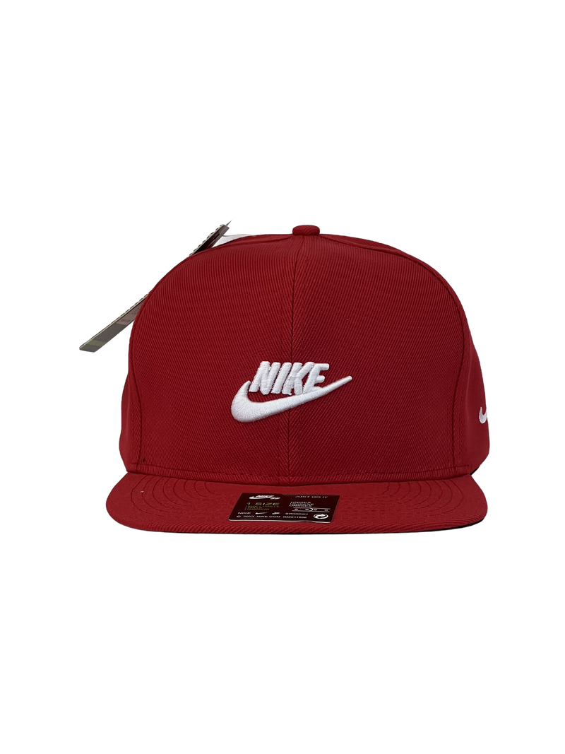 Boné Aba Reta Nike Letter & Logo - Cor Vermelho Logo Branco