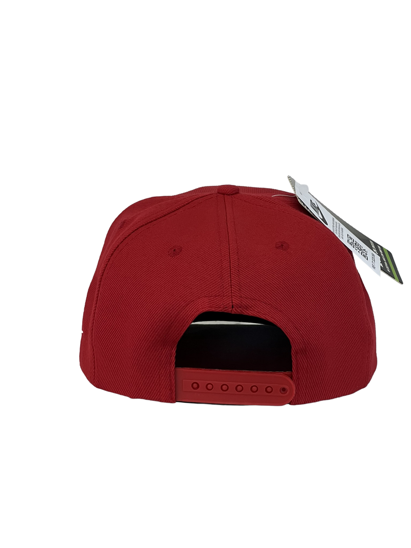 Boné Aba Reta Nike Letter & Logo - Cor Vermelho Logo Branco