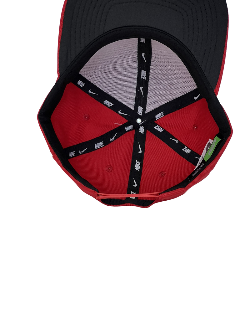 Boné Aba Reta Nike Letter & Logo - Cor Vermelho Logo Branco
