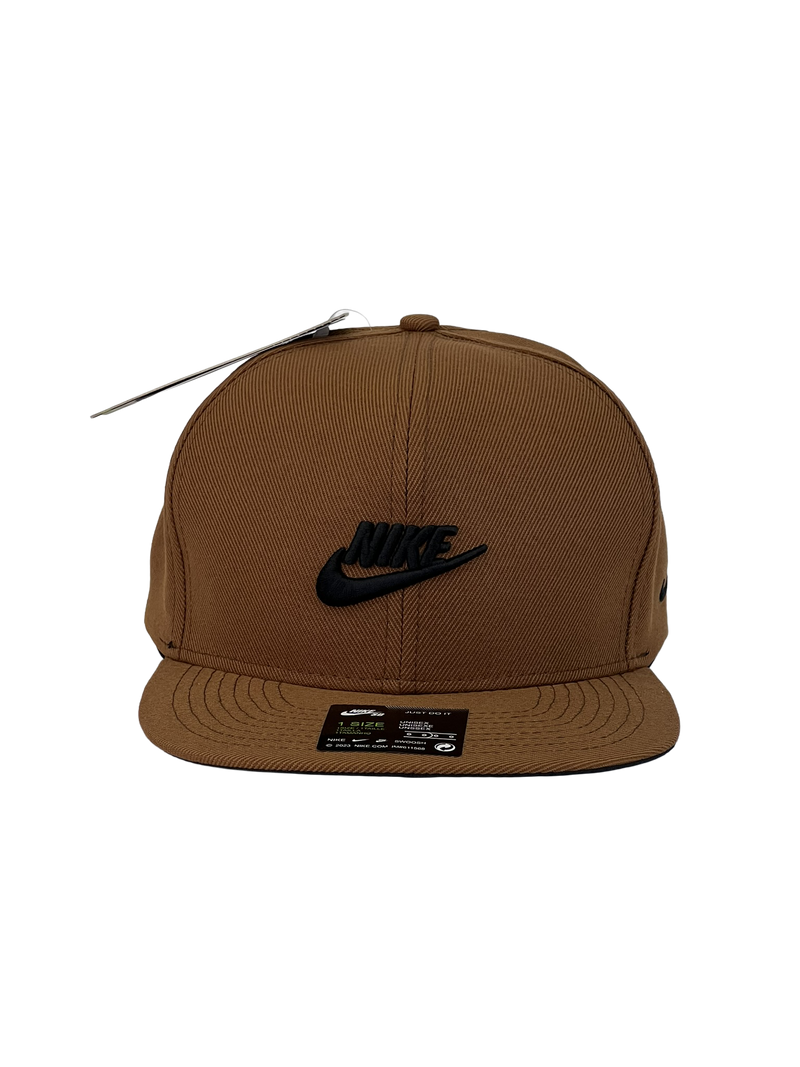 Boné Aba Reta Nike Letter & Logo - Cor Marrom Logo Preto