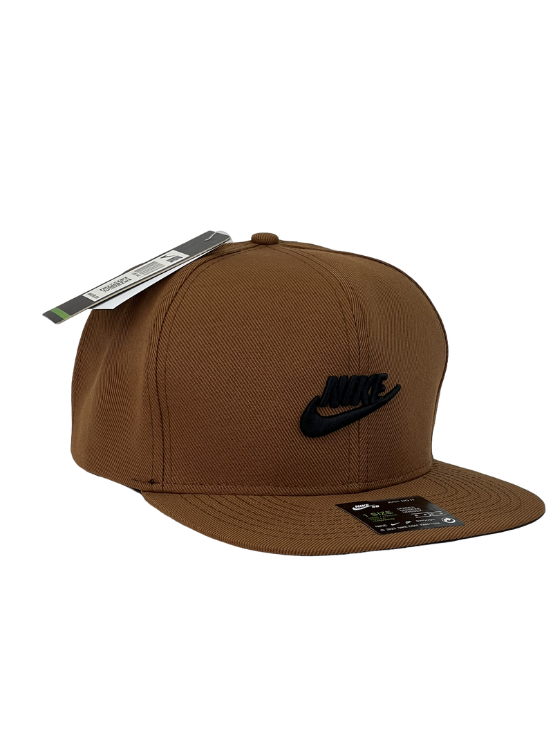 Boné Aba Reta Nike Letter & Logo - Cor Marrom Logo Preto