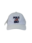 Boné Casual Polo Wear 1967 EUA - Cor bRANCO Logo aZUL