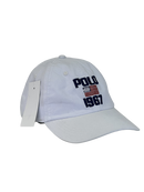 Boné Casual Polo Wear 1967 EUA - Cor bRANCO Logo aZUL