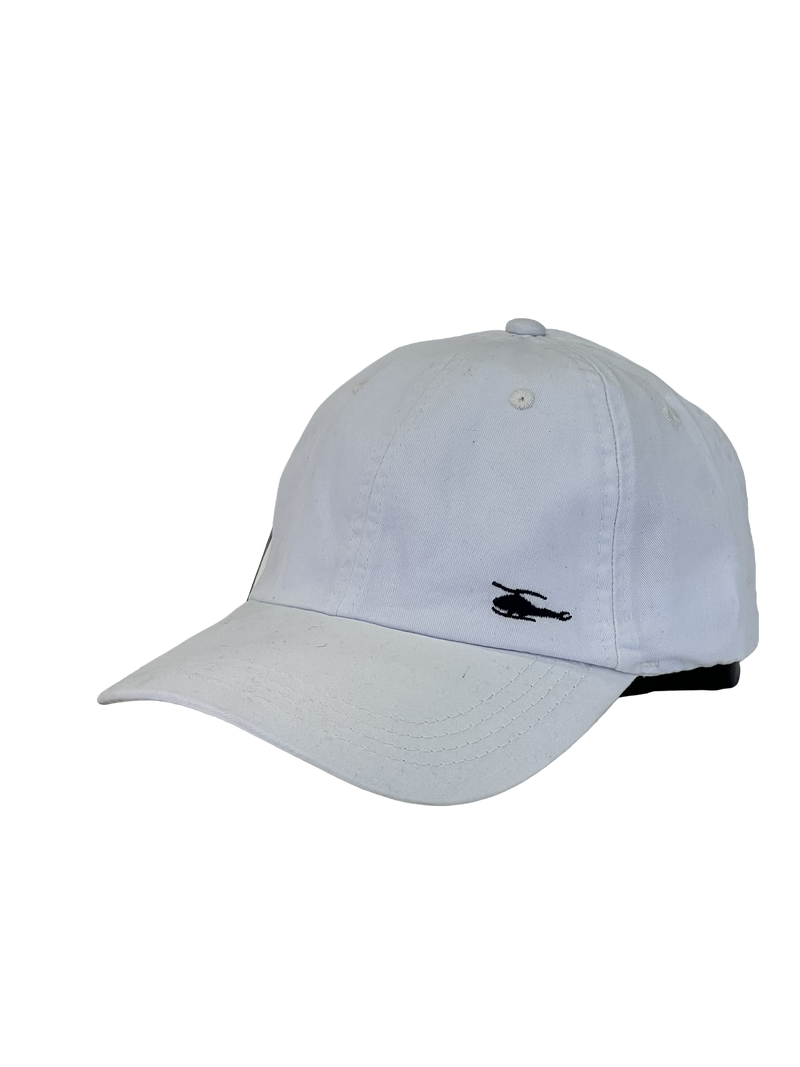 Boné Casual Polo Wear Helicopter - Cor Branco Logo Preto