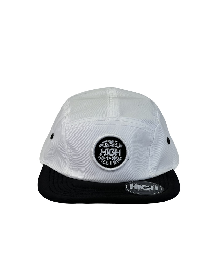 Boné Casual High Circle Premium - Cor Branco & Preto Logo Original