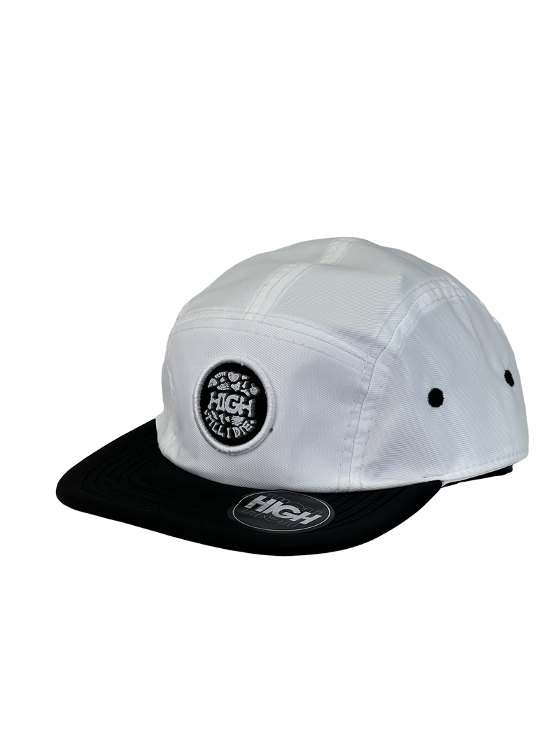 Boné Casual High Circle Premium - Cor Branco & Preto Logo Original