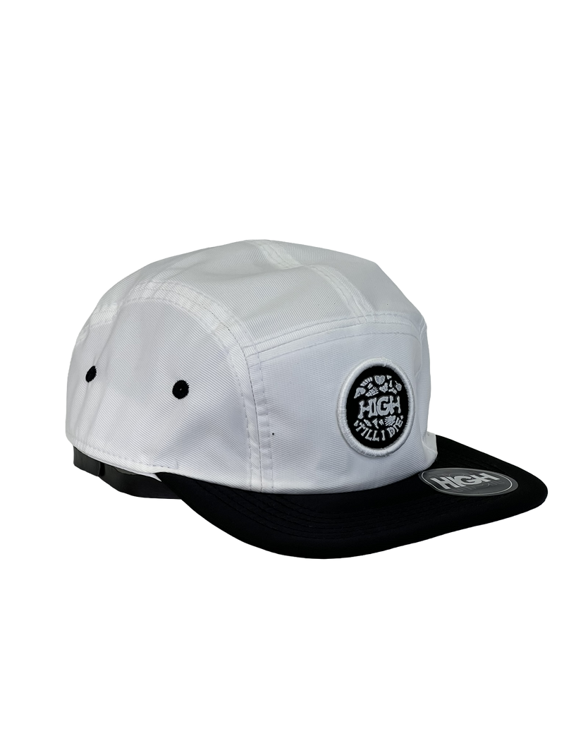 Boné Casual High Circle Premium - Cor Branco & Preto Logo Original