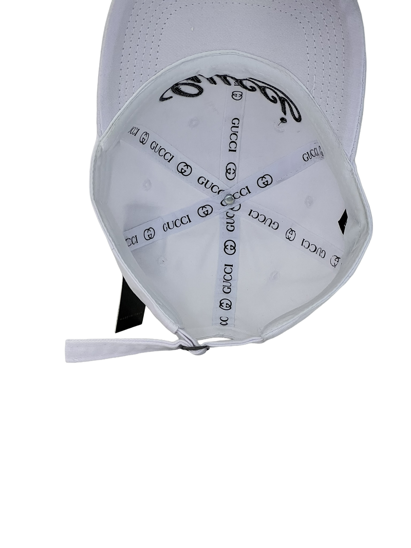 Boné Casual Gucci BIG - Cor Branco Logo Preto