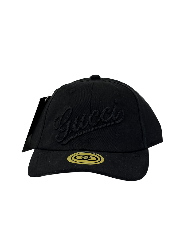 Boné Casual Gucci BIG - Cor Preto Logo Preto