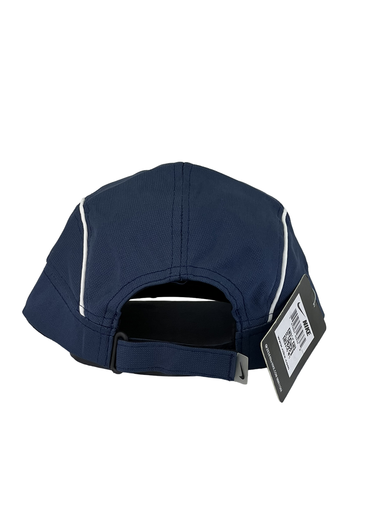 Boné Casual Nike Basic Two Nylon - Cor Azul Escuro Logo Branco