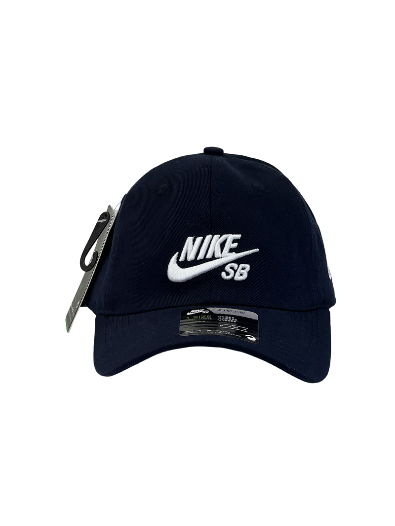 Boné Urbano Nike SB Letter & Logo - Cor Azul Escuro Logo Branco