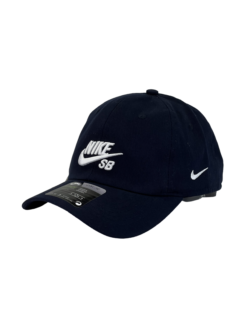 Boné Urbano Nike SB Letter & Logo - Cor Azul Escuro Logo Branco