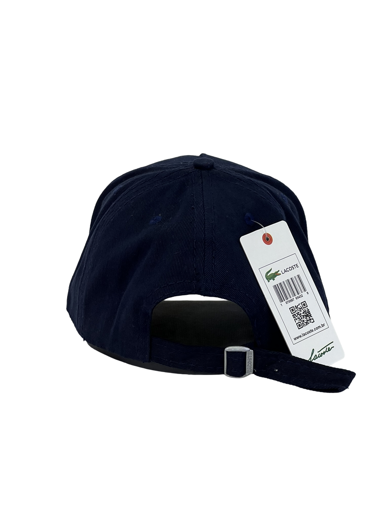Boné Urbano Lacoste SUPER BIG - Cor Azul Escuro Logo Azul