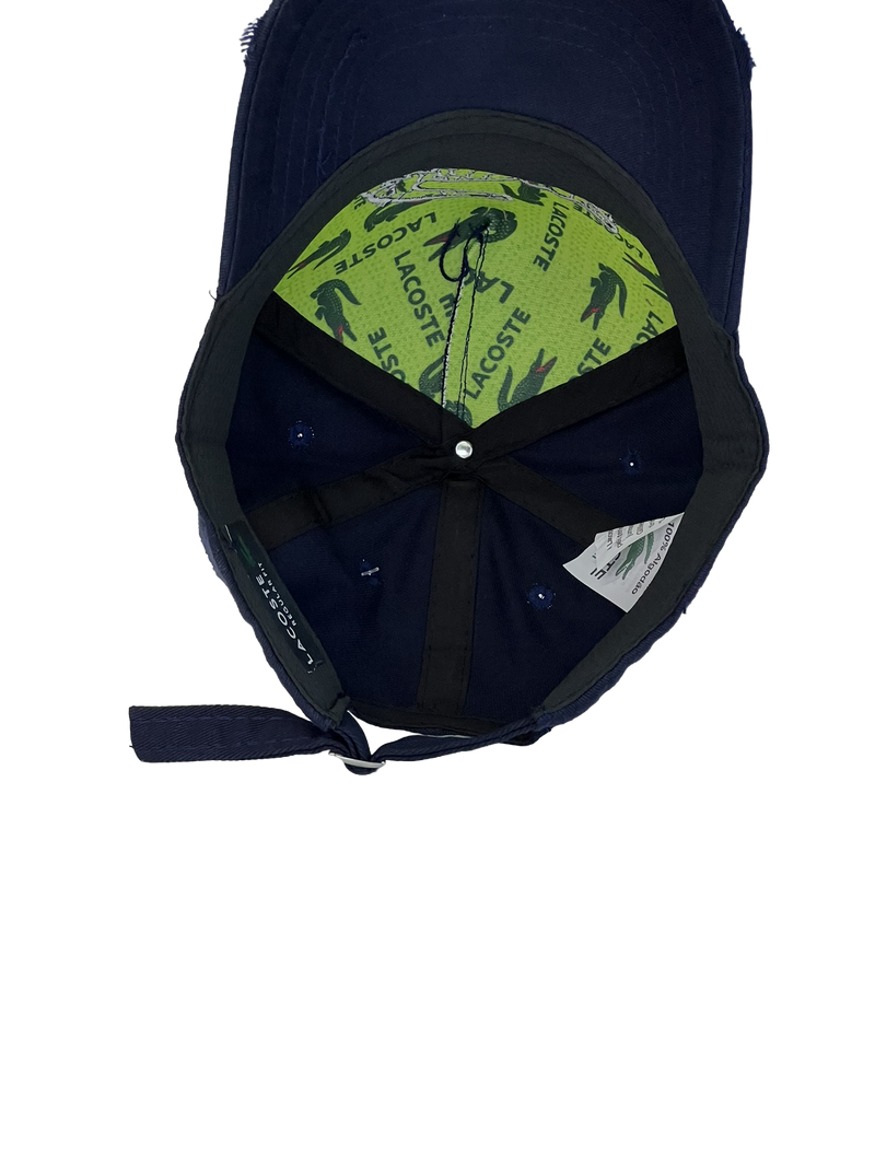 Boné Urbano Lacoste SUPER BIG - Cor Azul Escuro Logo Azul