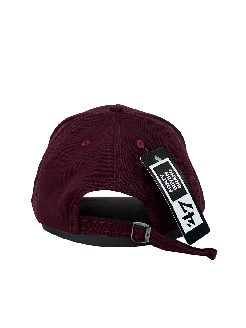 Boné Destroyed New York Yankees Classic - Cor Vinho Logo Dourado