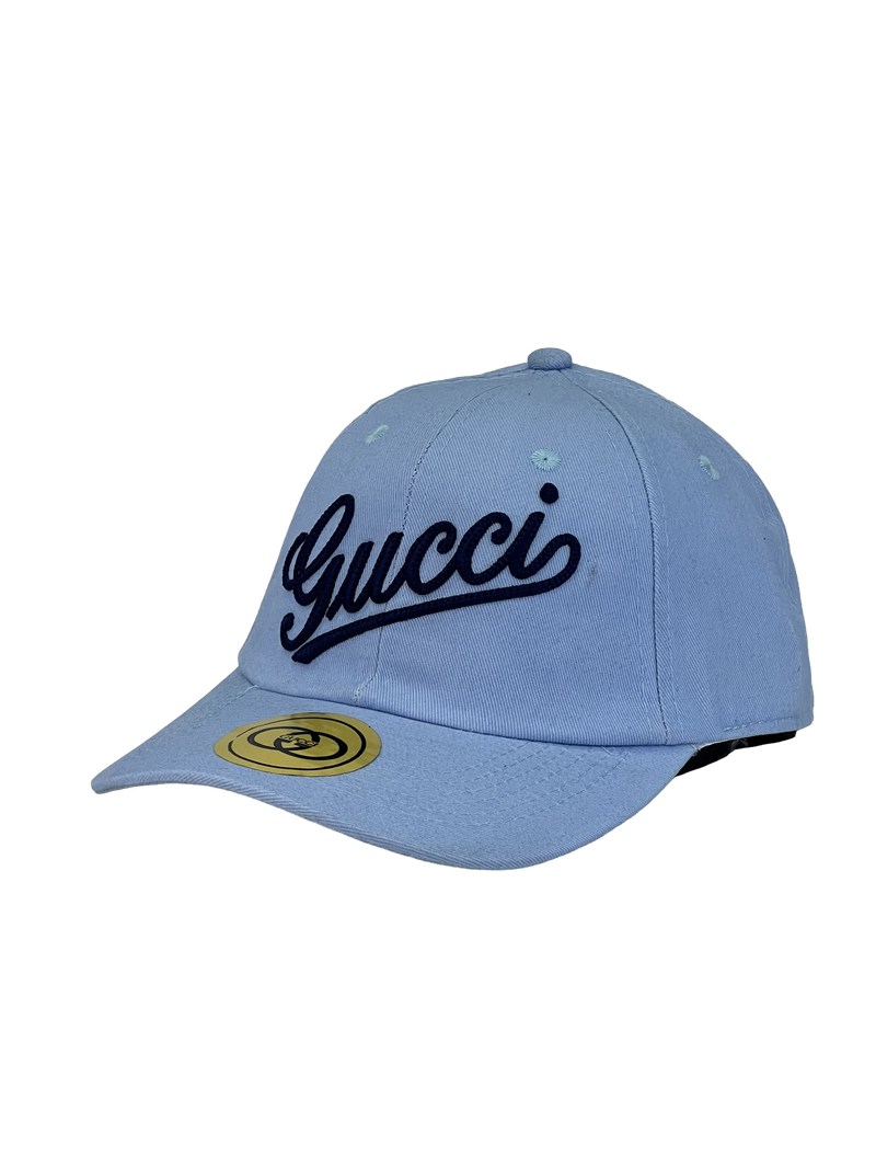 Boné Urbano Gucci BIG - Cor Azul Claro Logo Azul Escuro