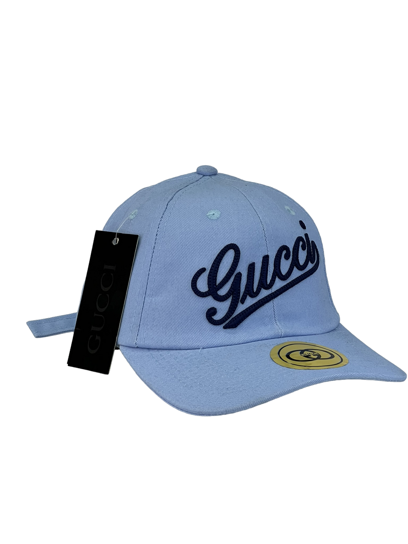 Boné Urbano Gucci BIG - Cor Azul Claro Logo Azul Escuro