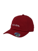 Boné Casual Prada Classic Transluc - Cor Vermelho Logo Branco