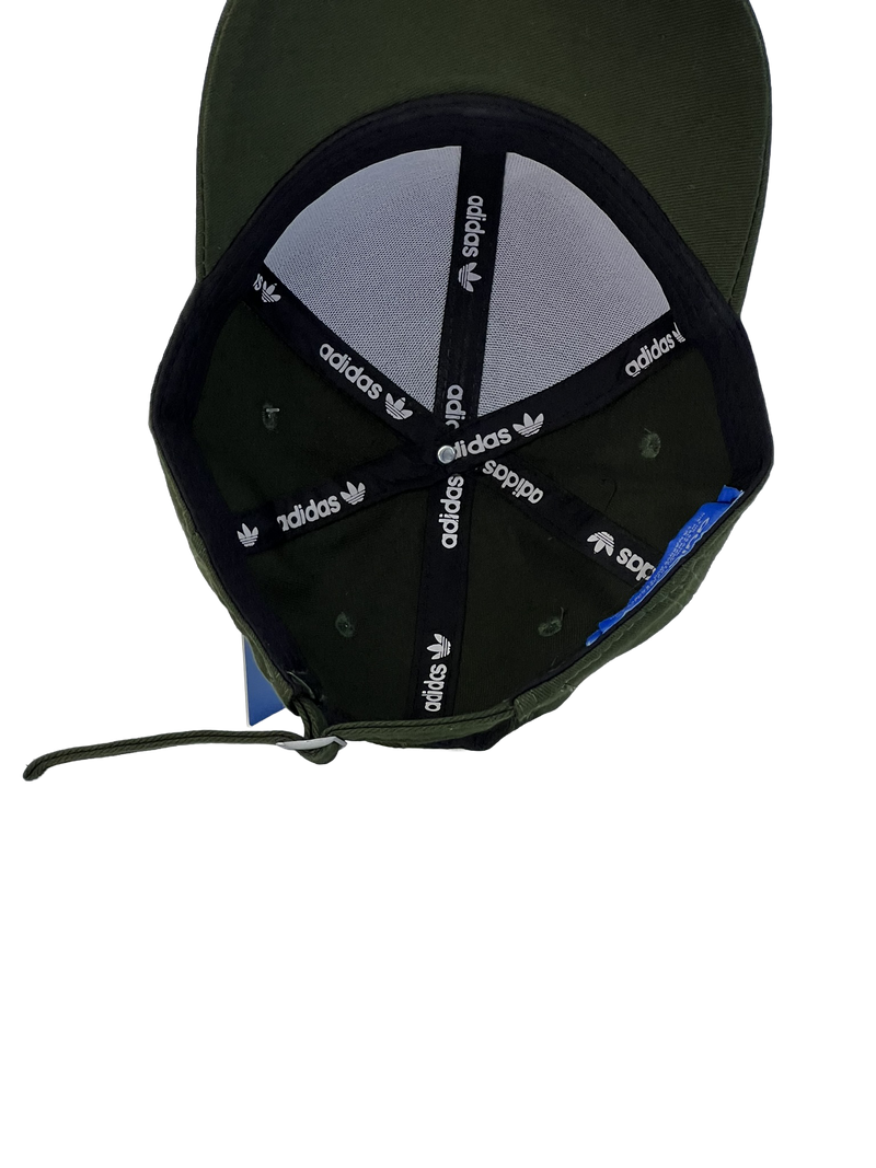 Boné Urbano Adidas Classic Listras - Cor Verde Militar Logo Branco