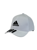 Boné Urbano Adidas Classic Listras - Cor Branco Logo Preto