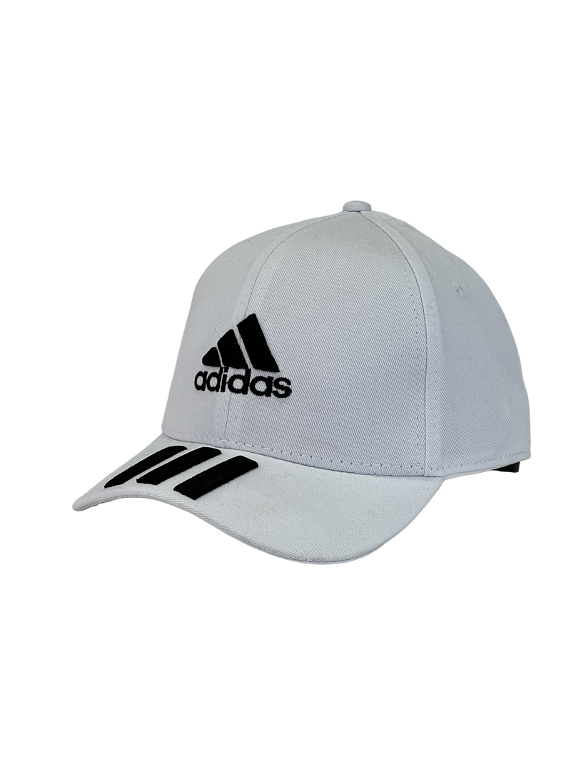 Boné Urbano Adidas Classic Listras - Cor Branco Logo Preto