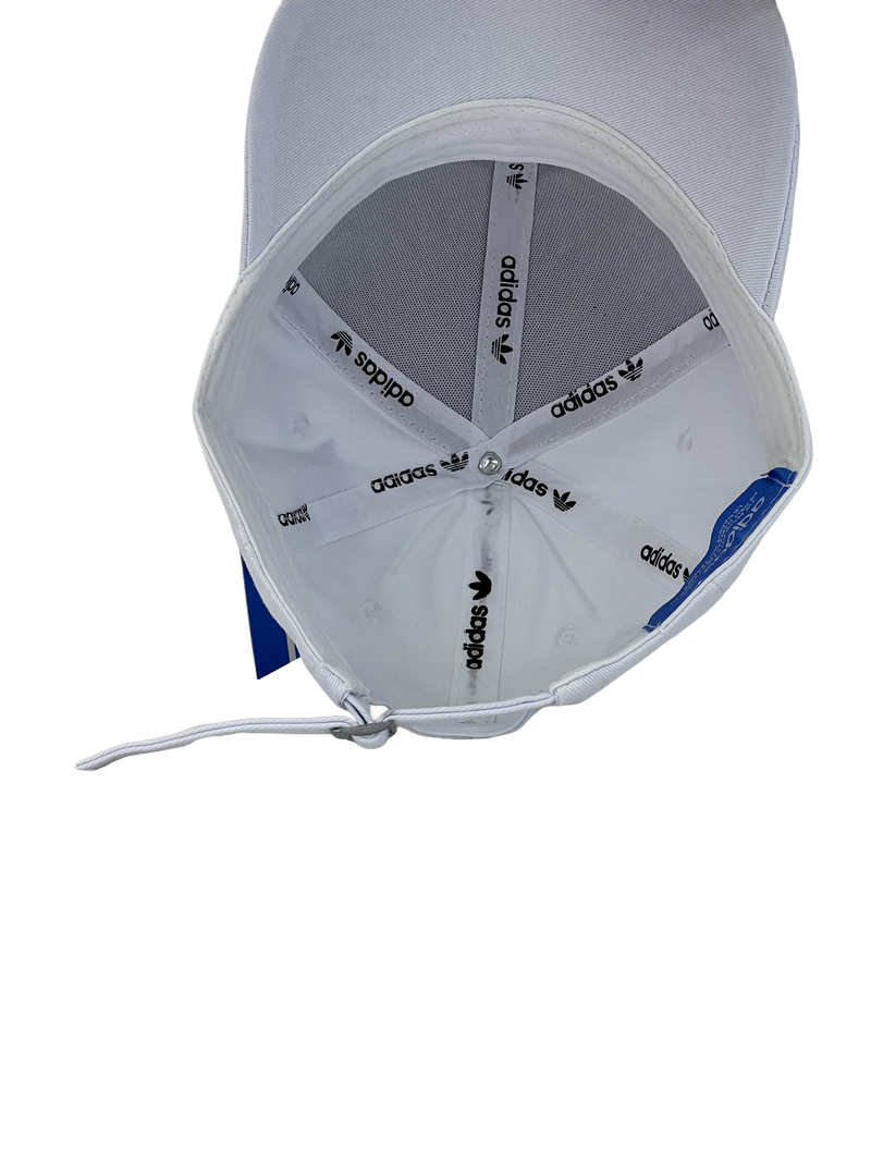 Boné Urbano Adidas Classic Listras - Cor Branco Logo Preto