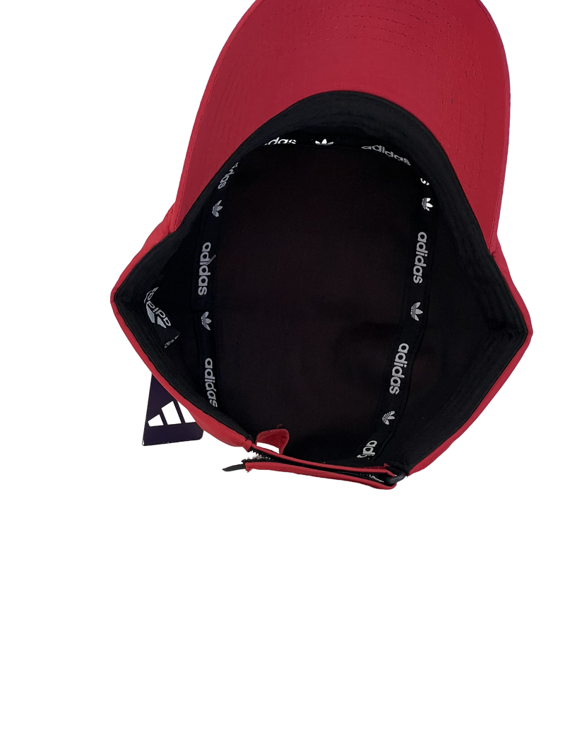 Boné Casual Adidas Basic Two - Cor Vermelho Logo Branco