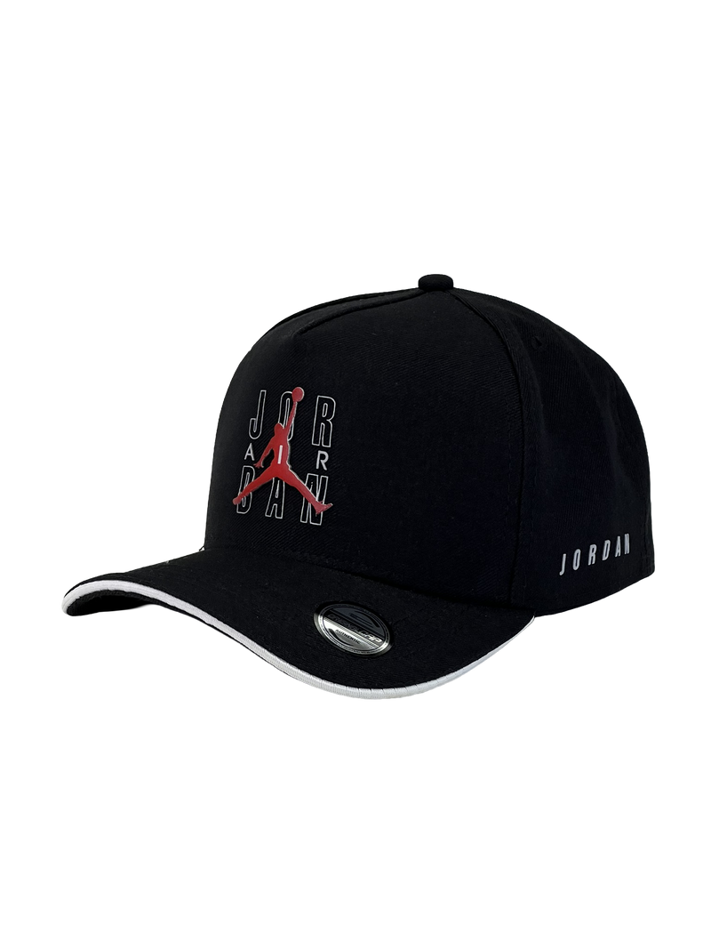 Boné Urbano Nike Jordan Air BIG - Cor Preto Logo Vermelho