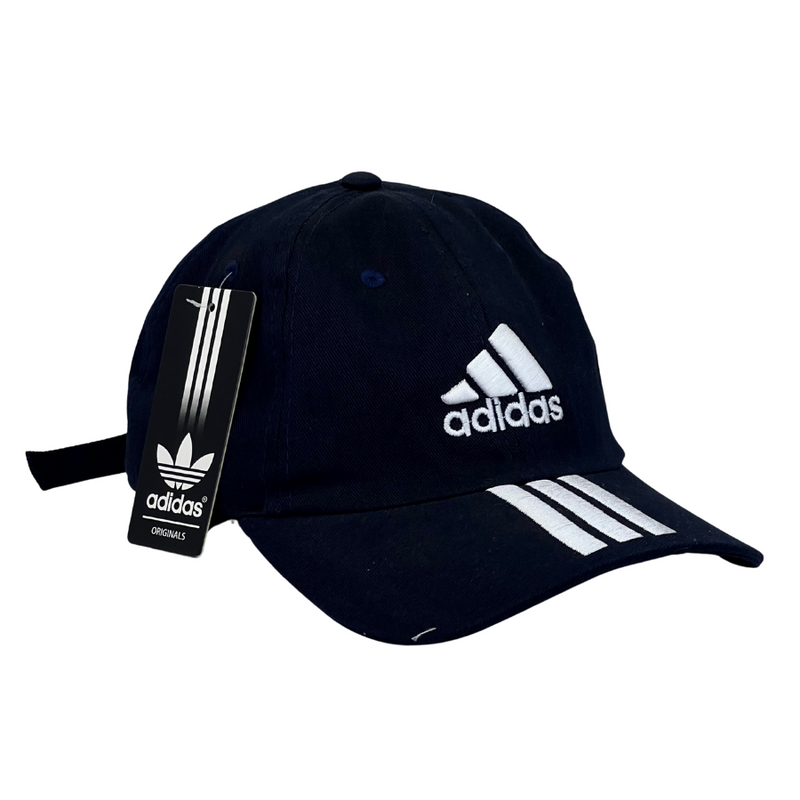 Boné Casual Adidas Basics 2 - Cor Azul Escuro  Logo Branco