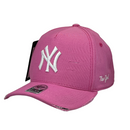 Boné Destroyed New York Yankees - Cor Rosa  Logo Branco