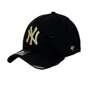 Boné Destroyed New York Yankees - Cor Preto  Logo Dourado