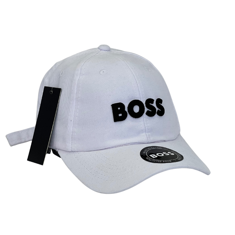 Boné  Casual Hugo Boss BOSS MEDIUM - Cor Branco  Logo Preto