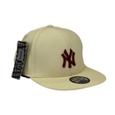 Boné Aba Reta New York Yankees - Cor Amarelo  Logo Vinho