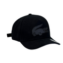 Boné Urbano Lacoste BIG Pontilhado - Cor Preto  Logo Pontilhado