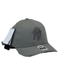 Boné Destroyed New York Yankees - Cor Cinza  Logo Cinza